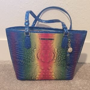 Brahmin Multicolor Crocodile Embossed Tote